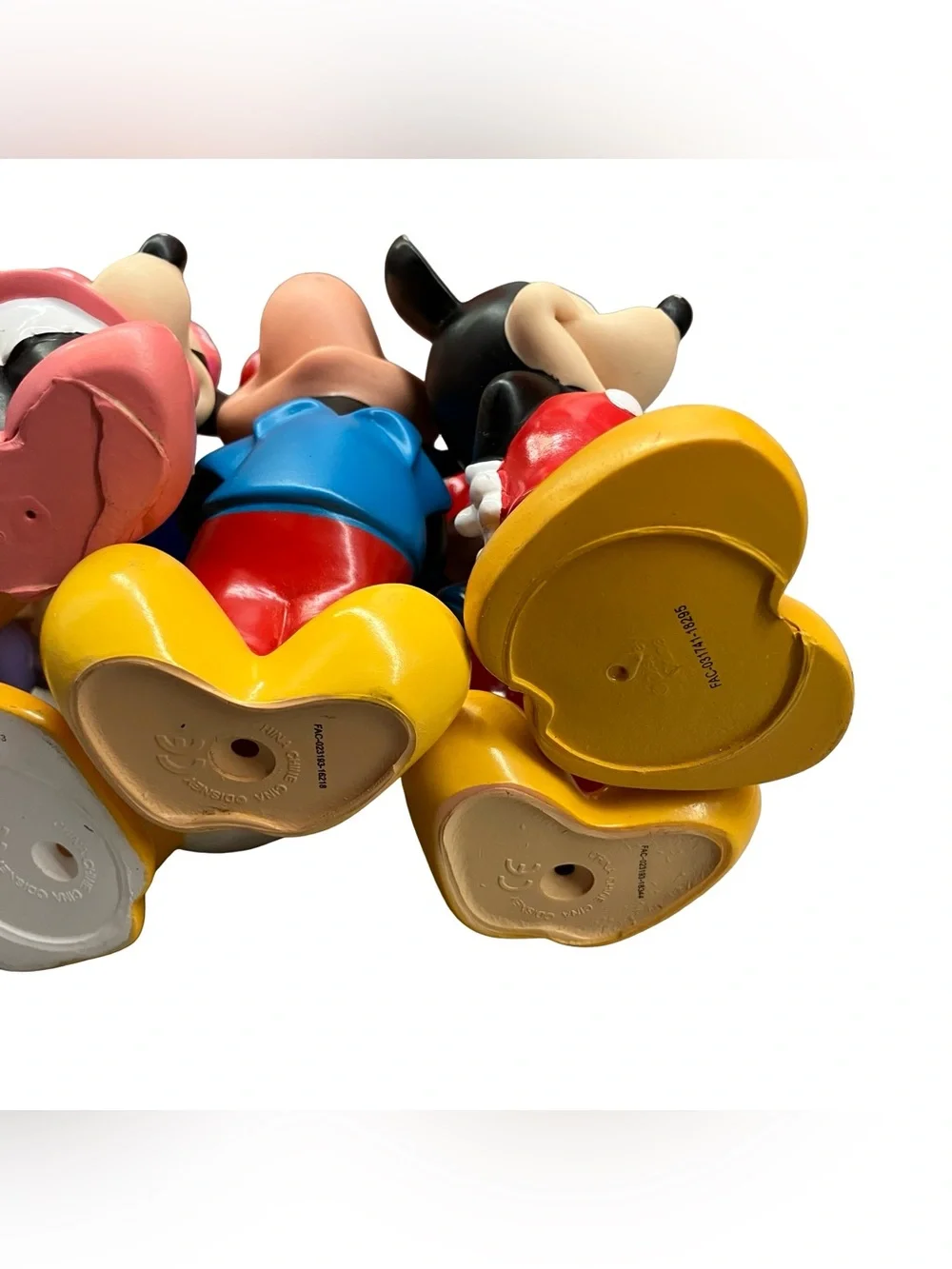 VTG 1980's Mickey Daisy Minnie & Friends Rubber Bath Tub Toys Lot Pluto Donald
